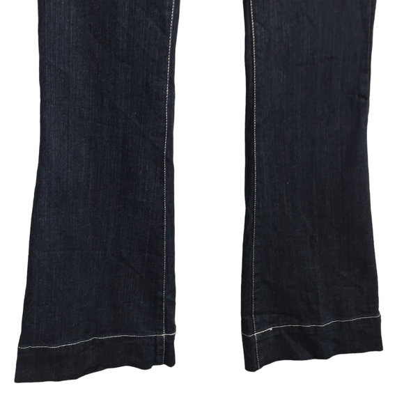 Virgin Only Embellished Metallic Thread Flare Jeans Sz 5 - Picture 4 of 10